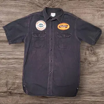 블랙 반팔 워크 셔츠 JOE McCOY