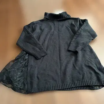 axes femme style 사이드 레이스 니트 튜닉 LL