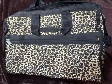 레오파드 무늬 보스턴 백 트래블 백