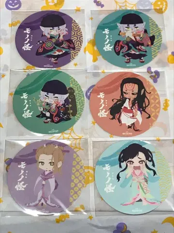 극장판 모노노괴 우산 콜라보 카페 코스터 약장수 신기 컴플리트