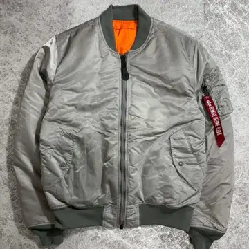 컨디션 최상 ALPHA MA-1 플라이트 자켓 XL 실버 레어 색상