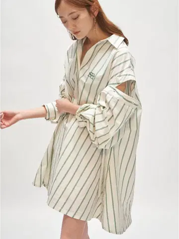 SNIDEL ORGANICS 셔츠 미니 원피스