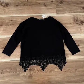 택 포함 퓨어세신 밑단 레이스 상의