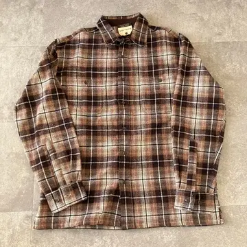 00s ST.JONE'S BAY 옴브레 헤비 플란넬 셔츠