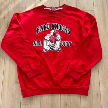 빨간색 SCHOOL OF HARD KNOCKS 맨투맨 XL 익명 배송