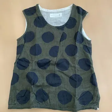 g 도트 무늬 거즈 베스트