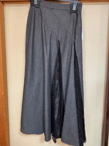 새상품 Ray BEAMS 데님 레이스 스커트 레이스 슬릿 사이즈 1