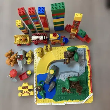 레고 Duplo 기초판 포함 동물 & 기차