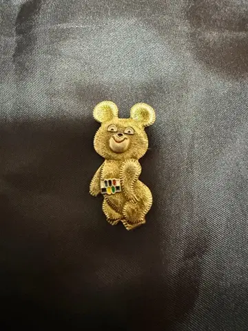 [ 마지막 1개 ] 아기곰 미샤 모스크바 올림픽 핀 배지 빈티지