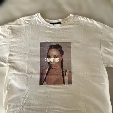 WORLDwideFAMOUS 프린트 T셔츠 Kim 화이트