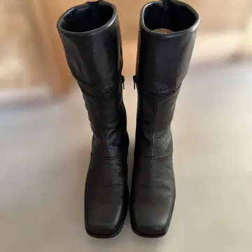 REGAL 블랙 가죽 지퍼 부츠