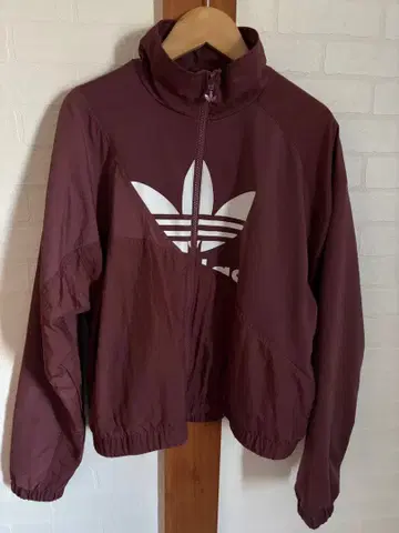 adidas 버건디 풀 지퍼 자켓