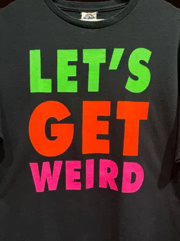 00s LET'S GET WEIRD 빈티지 셔츠 블랙 L