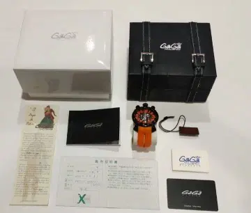 7903 가가밀라노 크로노그래프 MM48 9321 오렌지 배터리 새상품