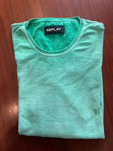 REPLAY 민트 그린 긴팔 얇은 소재 스웨터