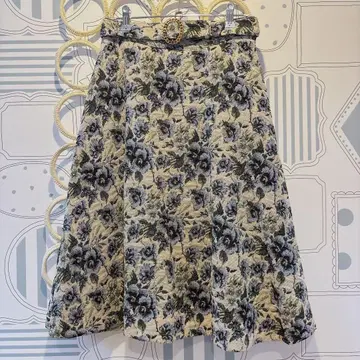 고블랑 꽃무늬 미디 스커트