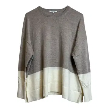 23구 브라운과 아이보리 긴팔 니트 스웨터