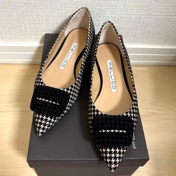 PELLICO 플랫슈즈 35.5 하운드투스 패턴