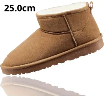 [ 미사용품 ] 울트라 웜 x 복슬복슬 스노우 슈즈 25.0cm 브라운