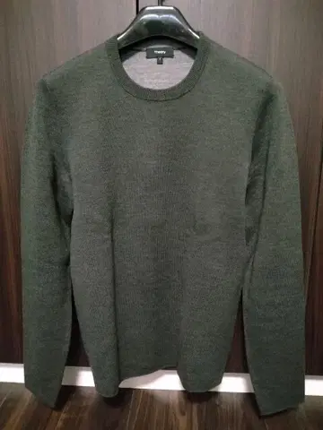 띠어리 남성용 니트 울 카키 사이즈 S