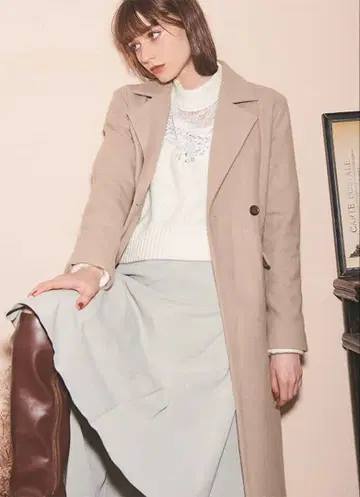 EIMY ISTOIRE 에이미 이스트 월 롱 슬림 슬릿 코트