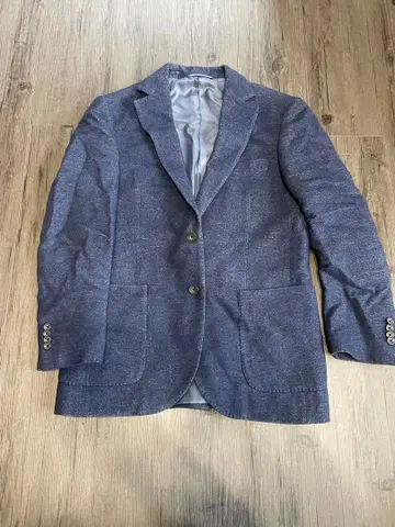 가을 겨울용 다크 블루 테일러드 자켓