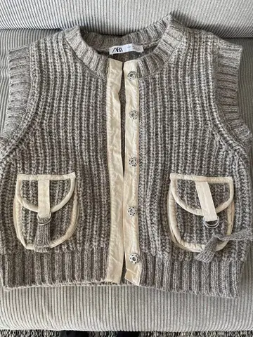 ZARA 그레이 니트 베스트