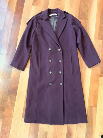 LEINWANDE 라인밴드 롱 코트 퍼플 보라색