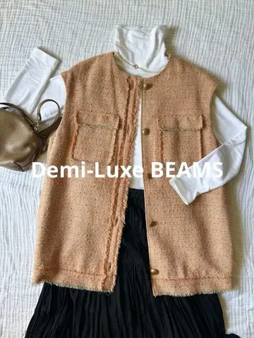 Demi-Luxe BEAMS / 컬러 트위드 베스트