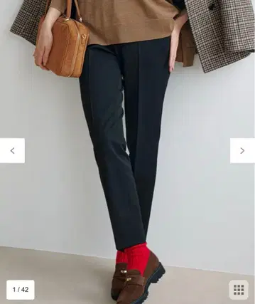 23구 TR 스트레치 개버 테이퍼드 팬츠 40 블랙