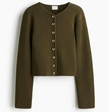 미사용 새상품 H&M 리브 니트 코튼 가디건