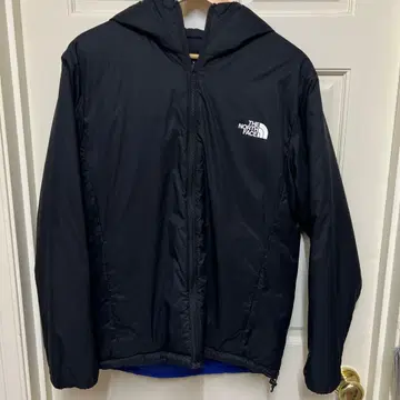 THE NORTH FACE 후드 부착 나일론 자켓 블랙/블루