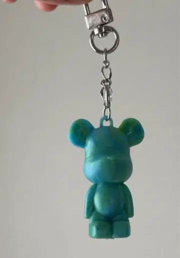 곰 모양 마블 참 키링