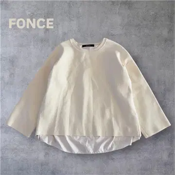 [새상품급] FONCE 부직포 레이어드 니트 풀오버