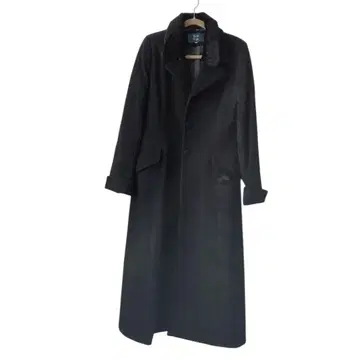 KEITH 울 롱 코트 포멀 보아 옷깃 블랙 시크