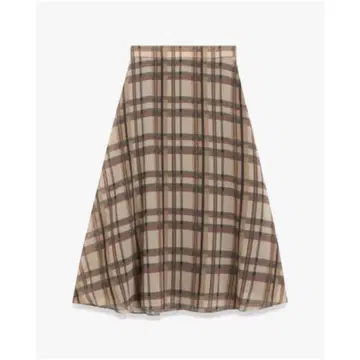 theory 체크 플레어 스커트