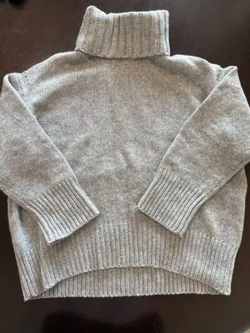 갤러리 바이 파인 울 터틀 니트 그레이 S