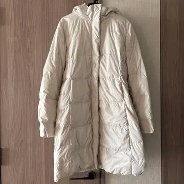 오프 베이지 다운 자켓 롱 다운 다운 80% 경량