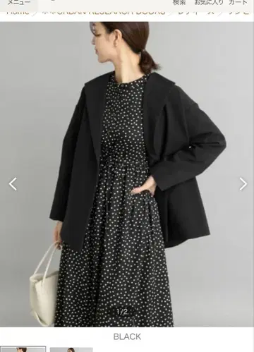 2025 SS 어반 리서치 도어스 도트 원피스 BLACK