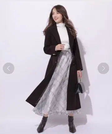 [ 새상품급 ] 아푸와이저 리셰 체크 플레어 롱 스커트 [ 완판템 ]