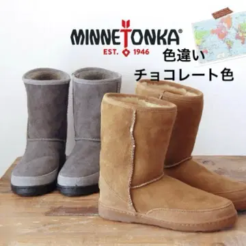 MINNETONKA 짙은 갈색 어그 부츠