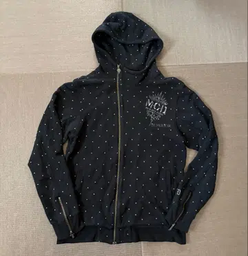 MCD 도트 무늬 지퍼 후드티 XL