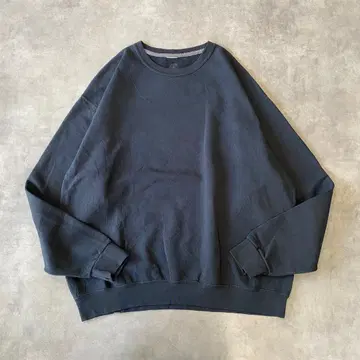 맨투맨 구제 의류 트레이닝복 무지 XL 블랙 12879