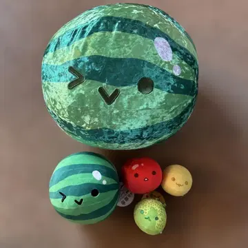 수박 게임 반짝반짝 BIG 봉제 인형 마스코트 세트