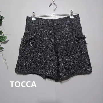 [ TOCCA ] 블랙 트위드 숏팬츠 0 온워드 카시야마 리본
