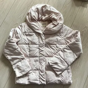 새상품급 레스 빠세 충전솜 다운 코트 핑크 아우터 숏 기장 M