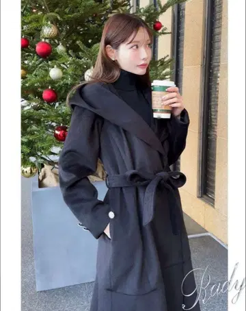 당일 발송 Rady 머메이드 랩 코트 블랙 S 사이즈