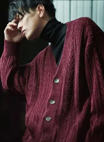 사토 타케루 ABYTS 케이블 니트 가디건