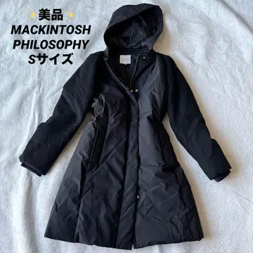 새상품급 매킨토시 철학 다운 코트 S 블랙 스트레치