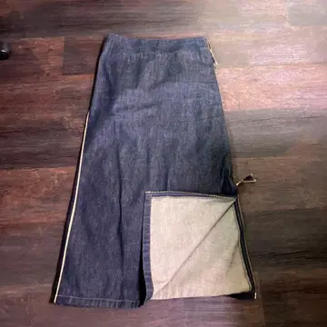 데님 타이트 스커트 지퍼 포함